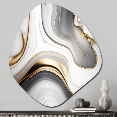 Bridlington - Abstract Asymmetrical Metal Wall Art, Modern Irregular Shape Metal Art Print