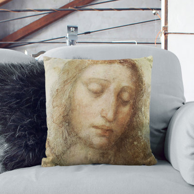 Head Of Christ Square Throw Cushion