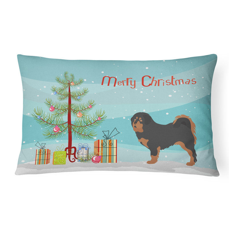  Coussin décoratif intérieur / extérieur Tibetib Mastiff Christmas