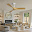Ventilateur de plafond moderne de 52 pouces avec 3 pales en ABS et moteur à courant continu réversible sans lumière pour le salon
