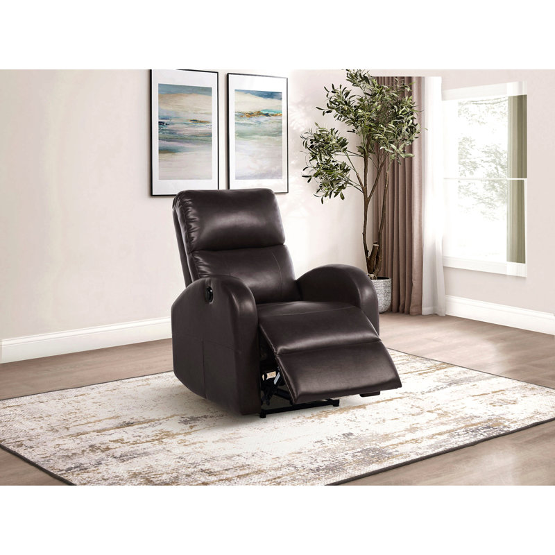 Fauteuil inclinable électrique rembourré, Brun