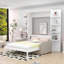 Grand lit escamotable en bois avec canapé-1015395989