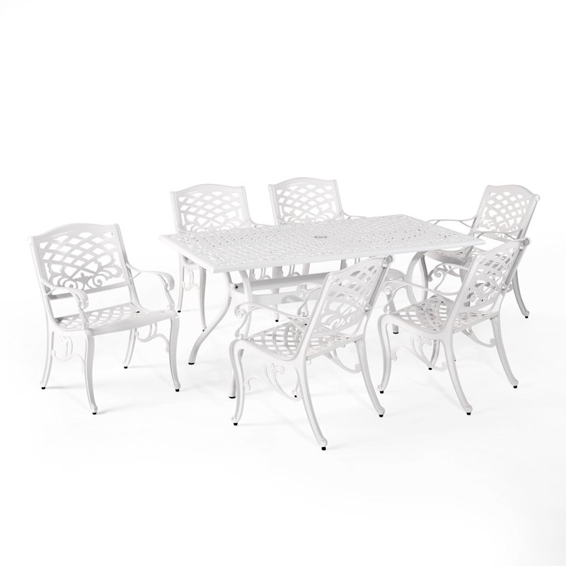 6 - Person Patio Dining Set with Rectangular Table