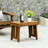 Wood Side Table - Slat Design For A Classic Vibe, Foldable, 21.87W X 14.03D 15.75H, Hue Foldable Design,-800463019