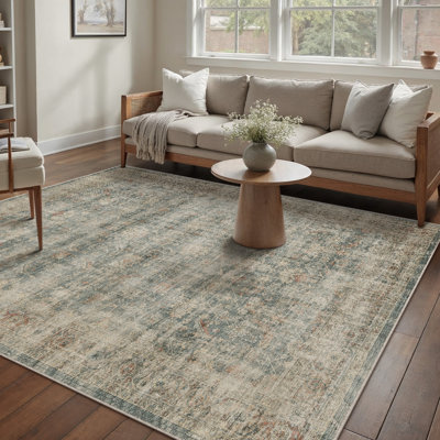 Tapis lavable rétro avec envers antidérapant Elias