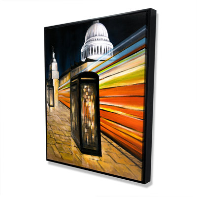 Fast London Bus - Framed Canvas Art for Living Room Decor