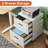 Ebern Designs 2 Drawer Mobile Filing Cabinet with Wheels, Wood File Cabinet for Home Office, Lockable Rolling File Cabinet Fits Letter/Legal Size, Printer Stand with Storage-1188909991