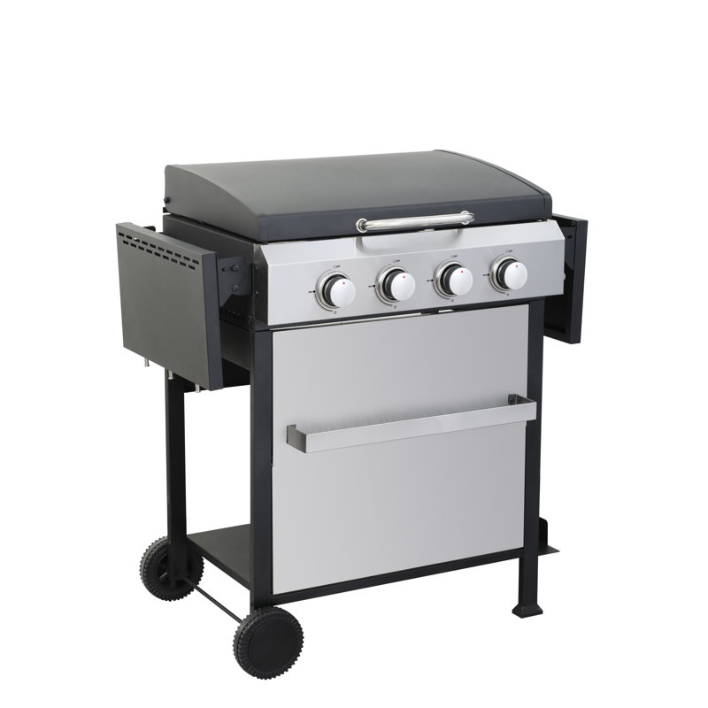 Barbecue au gaz propane à 4 brûleurs avec table d'appoint Dax 49 200 BTU