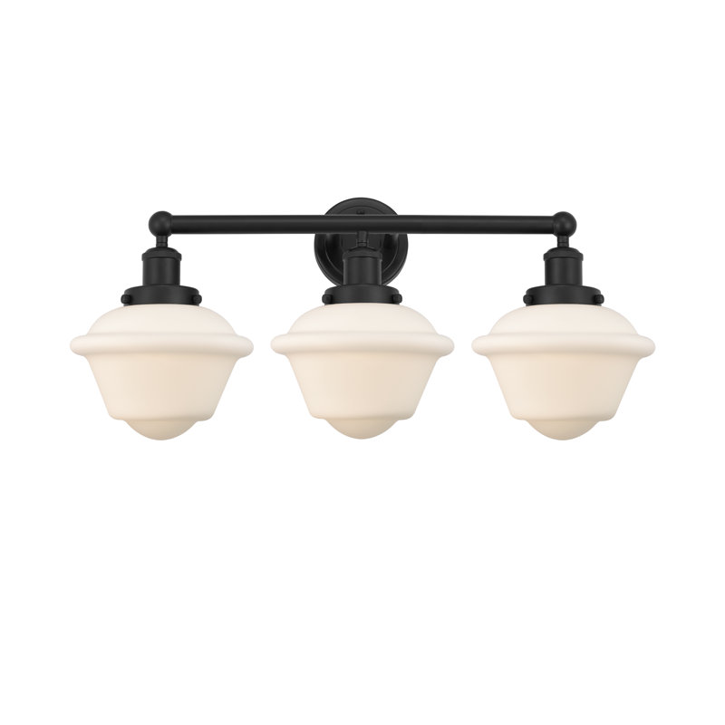 Éclairage pour meuble-lavabo à 3 lumières à intensité variable Grourke, Noir mat, Blanc mat