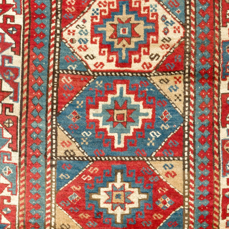 Tapis Moghan Kazak antique du 19e siècle