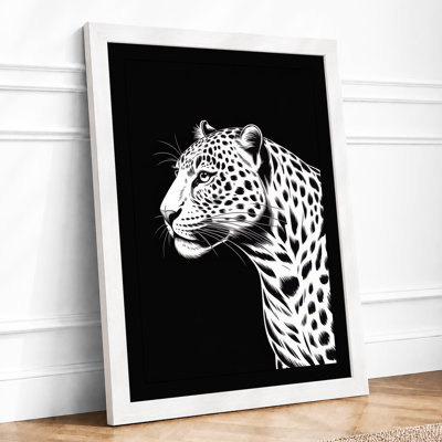 Leopard Profile Modern - Framed Print