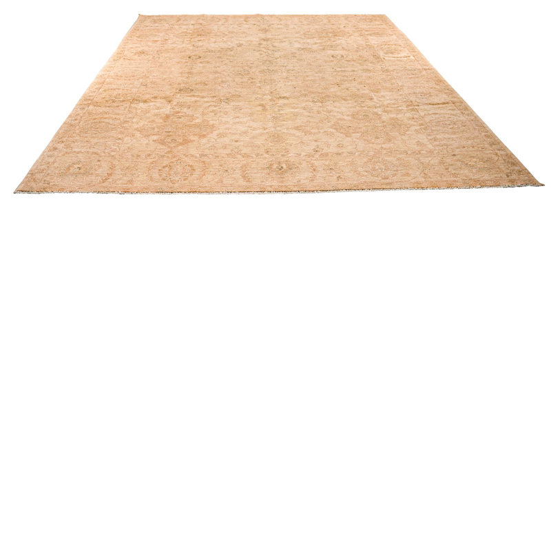 Vintage Handmade 9X12 Beige Anatolian Turkish Oushak Distressed Area Rug