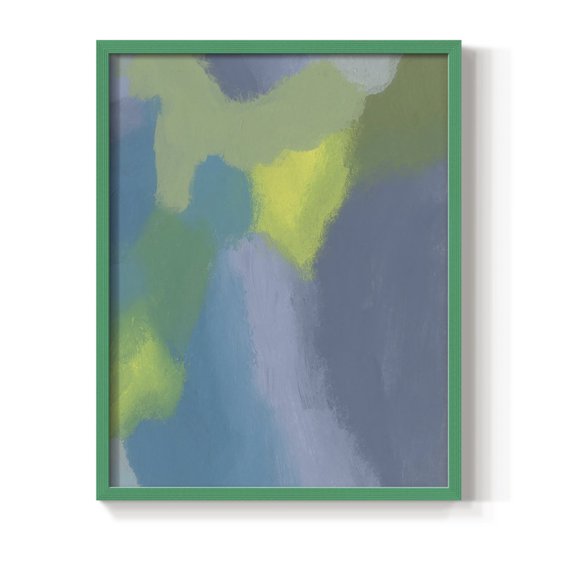 Lost in Memories III Framed Print - Solid Wood, 10" H x 8" W, Green