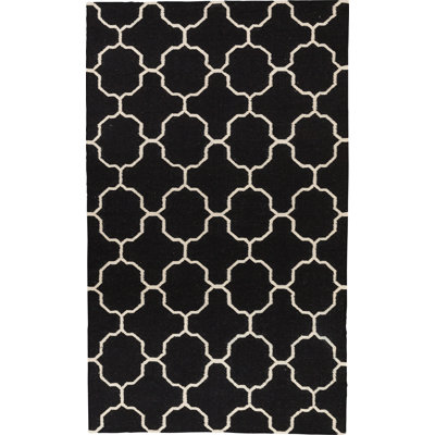 Duda Geometric Wool Hand Woven Area Rug