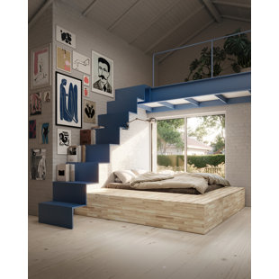 BASEMENT BED CLEAR LACQUERED STORAGE BENCH CLEAR