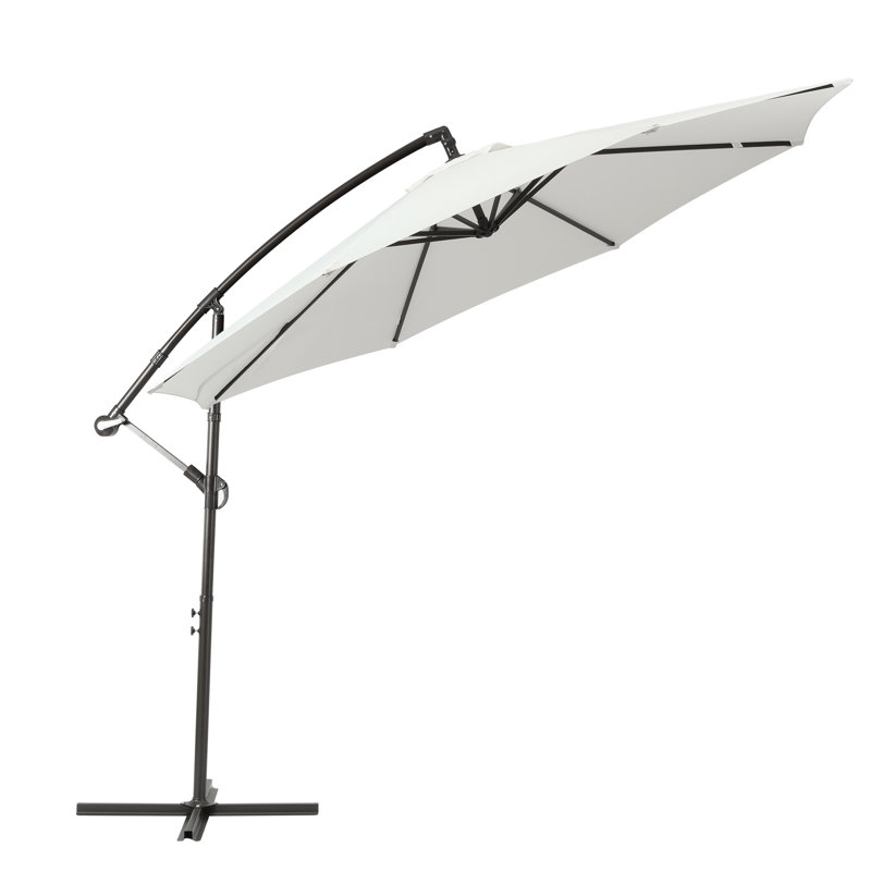 Parasol déporté de 10 pi Hartt, Blanc