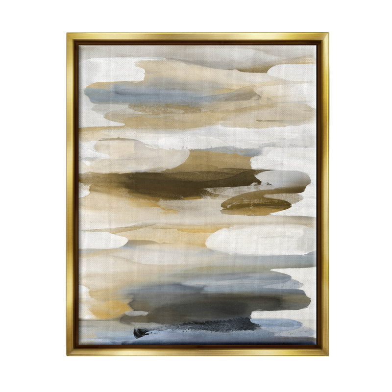 Art abstrait giclée par Jackie Hanson, H 31 po x l 25 po x P 1,7 po, Cadre flottant métallique doré