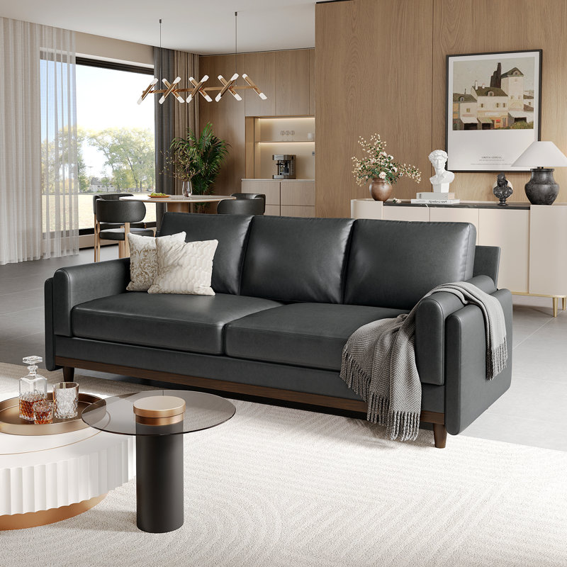 Canapé 87 po 87 po , Faux cuir gris