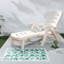 Chaises longues de patio ajustables, chaise longue de piscine moderne en polypropylène blanc