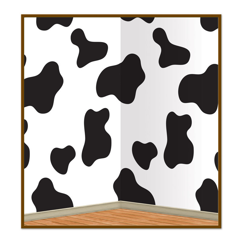 Toile de fond à motif de vache, 4 pi x 30 pi, paquet de 6