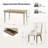 Abernathy 5-Piece Farmhouse Four Leg Dining Set-1238498052-1238498054