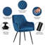 50cm H Tufted Velvet Upholstered Armchairs, Dinning chairs-1604586872