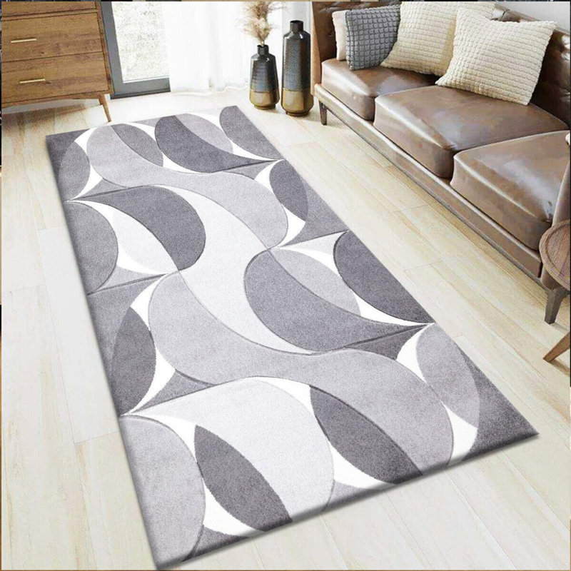 Adnand Abstract Area Rug, Runner 60 x 220cm 