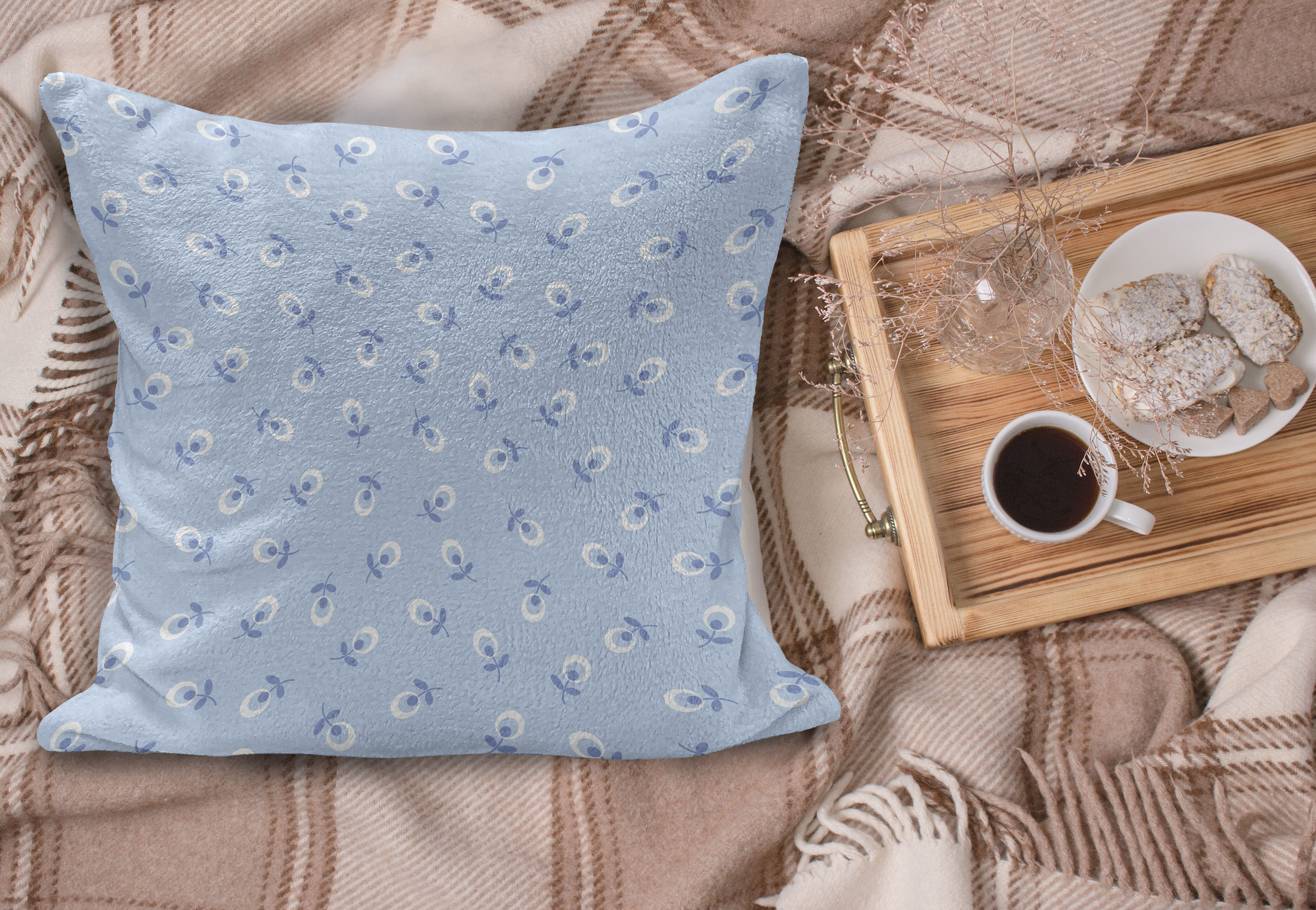 Small blue throw hot sale pillows