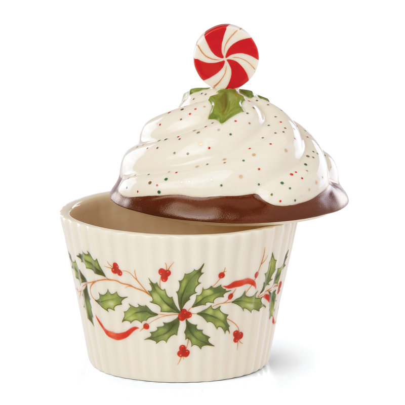 Hosting The Holidays Cupcake Candy Dish