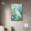 «White Heron Blues», art mural abstrait floral bleu par Art Remedy-104325312-104325318