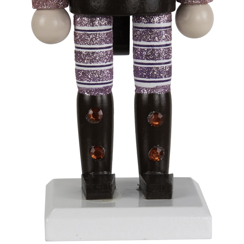 Cupcake Nutcracker Christmas Figure - 10" - Brown And Pink