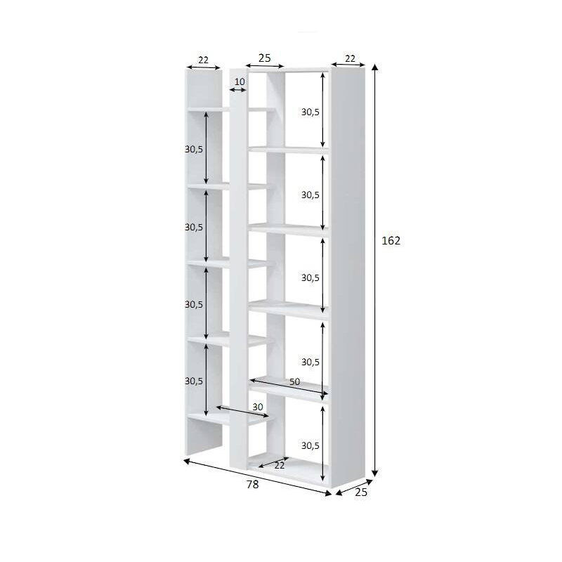 Niav 162cm H x 78cm W Bookcase