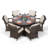 Karas 6 Seater Dining Set with Cushions and Parasol-39926004