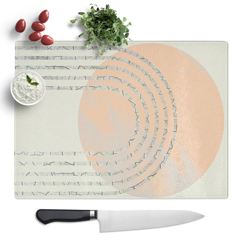 Cracked Moon  Glass Chopping Board