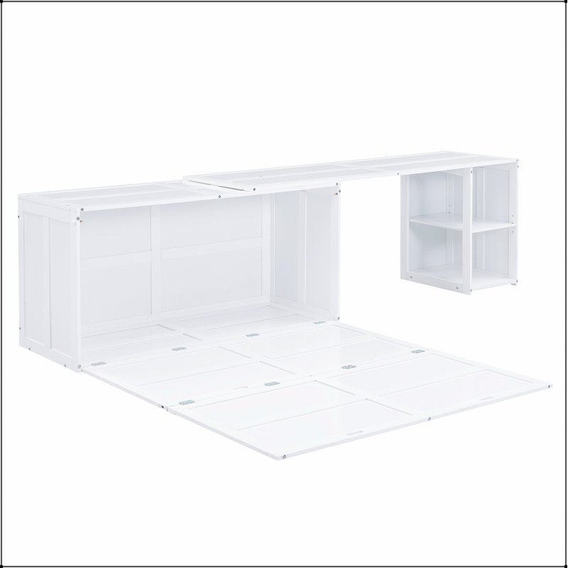 Murphy Bed with Rotable Desk Light and elegant: the perfect combination of function and aesthetics, White