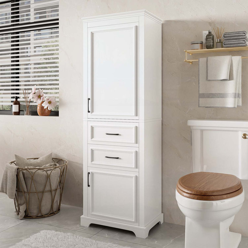 Freestanding Storage Cabinet With Adjustable Shelves