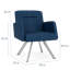 Chaise d'invité pivotante en acier Willow-56005108-118658132