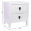 Brocha 45cm W Manufactured Wood Bedside Table