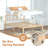 Bed Frame with Headboard Bamboo Wood Platform Beds with Slats Support-302483586-302483584