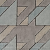 Briefcase Geometric Cut Velvet Upholstery Fabric