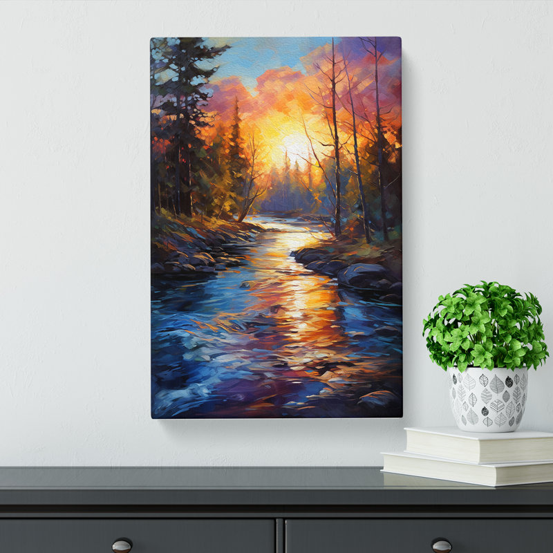 River Impressionism - Wrapped Canvas, 76cm H x 50cm W x 3cm D