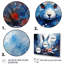 «Blue Rabbit Winter Solitude - Lapin», art mural 4 pièces pour le salon-1037234129