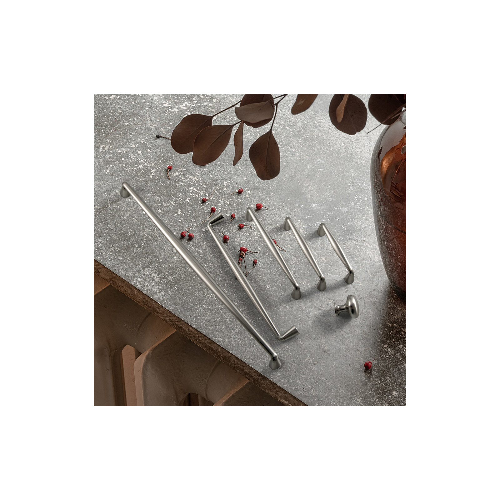 Center Bar Pull Multipack , Satin Nickel, 12 3/5"