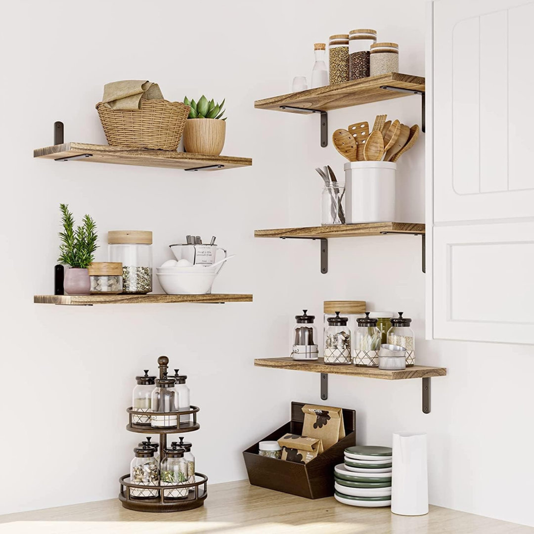 42cm W Manufactured Wood Wall Mounted Shelving Unit