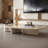 Rudina Modern Nesting Coffee Table Set - Oval Wood Double Leg Design, Minimalist Style Living Room Tables for Office & Lounge