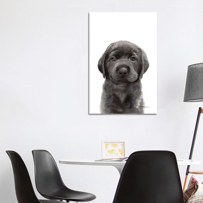 Black Lab Puppy II 1 Piece Wrapped Canvas Painting