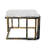 14.5" Granite Marble Black / Gold Plant Stand