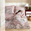 Ensemble de literie pour grand lit d'inspiration rétro, polyester respirant, motif floral, confort toutes saisons