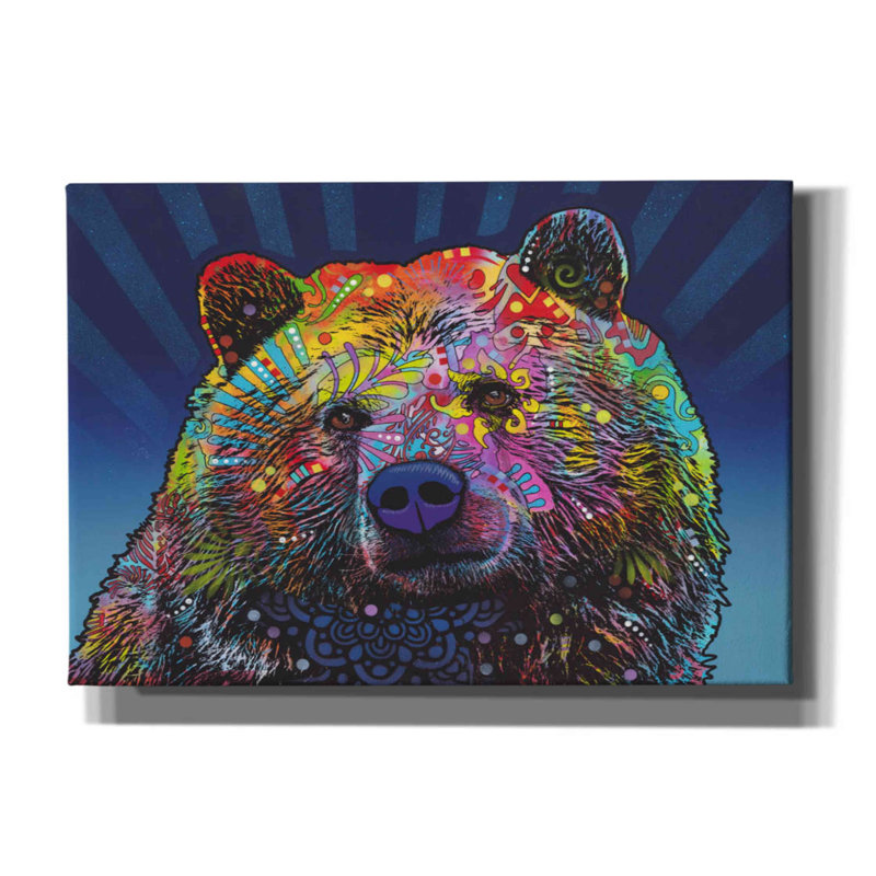 «Grizz» par Dean Russo, estampe numérique sur toile, H 18 po x l 26 po x P 0,75 po