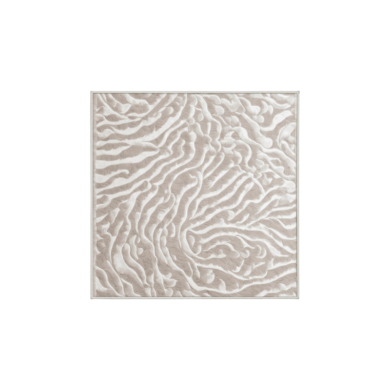 Machine Washable Beige Area Rug, Square 8'